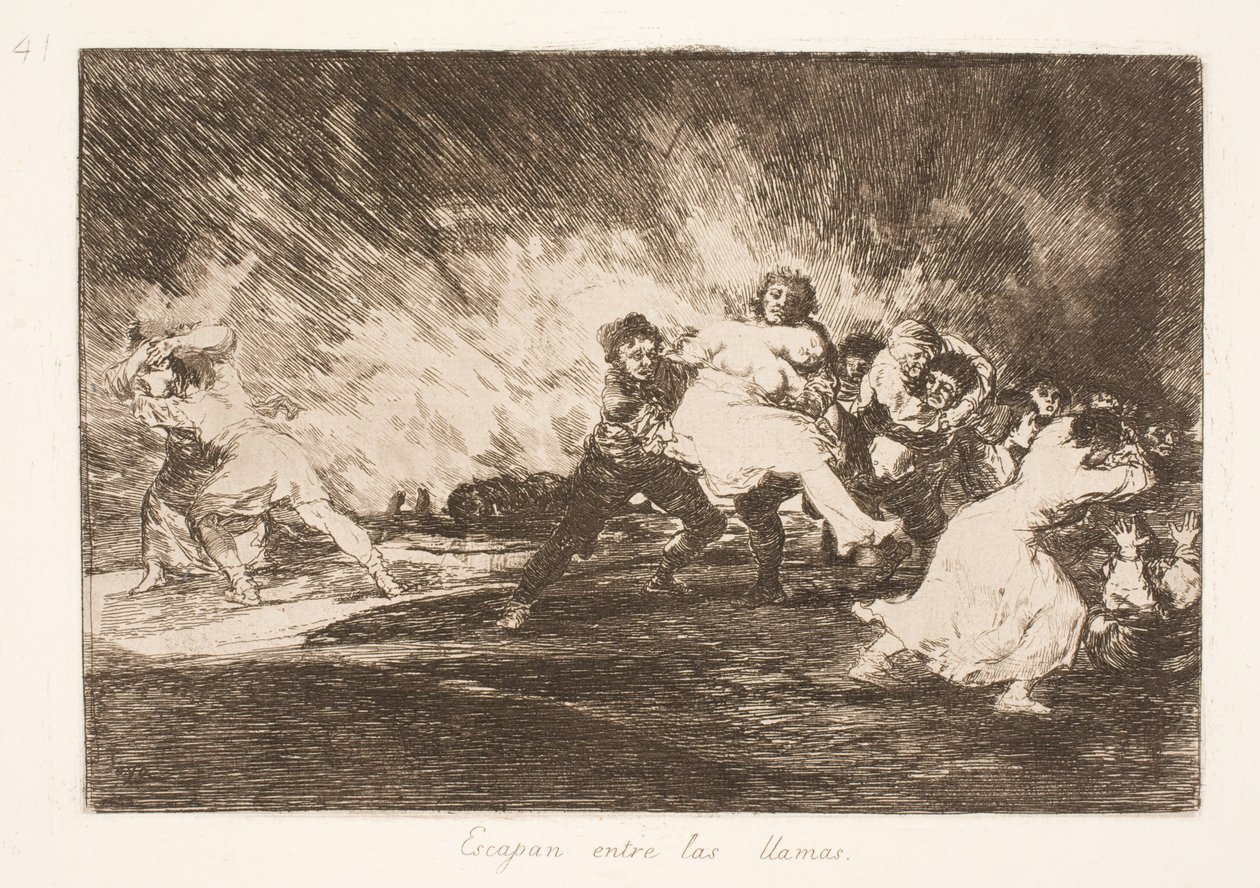 Fuggono attraverso le fiamme (41) da Francisco de Goya