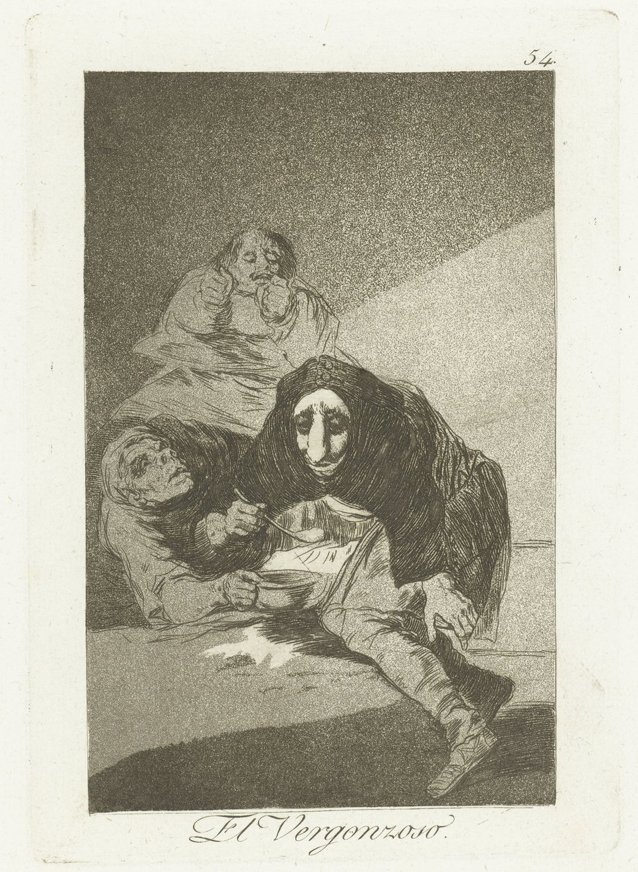 Il vergognoso (Los Caprichos) da Francisco de Goya
