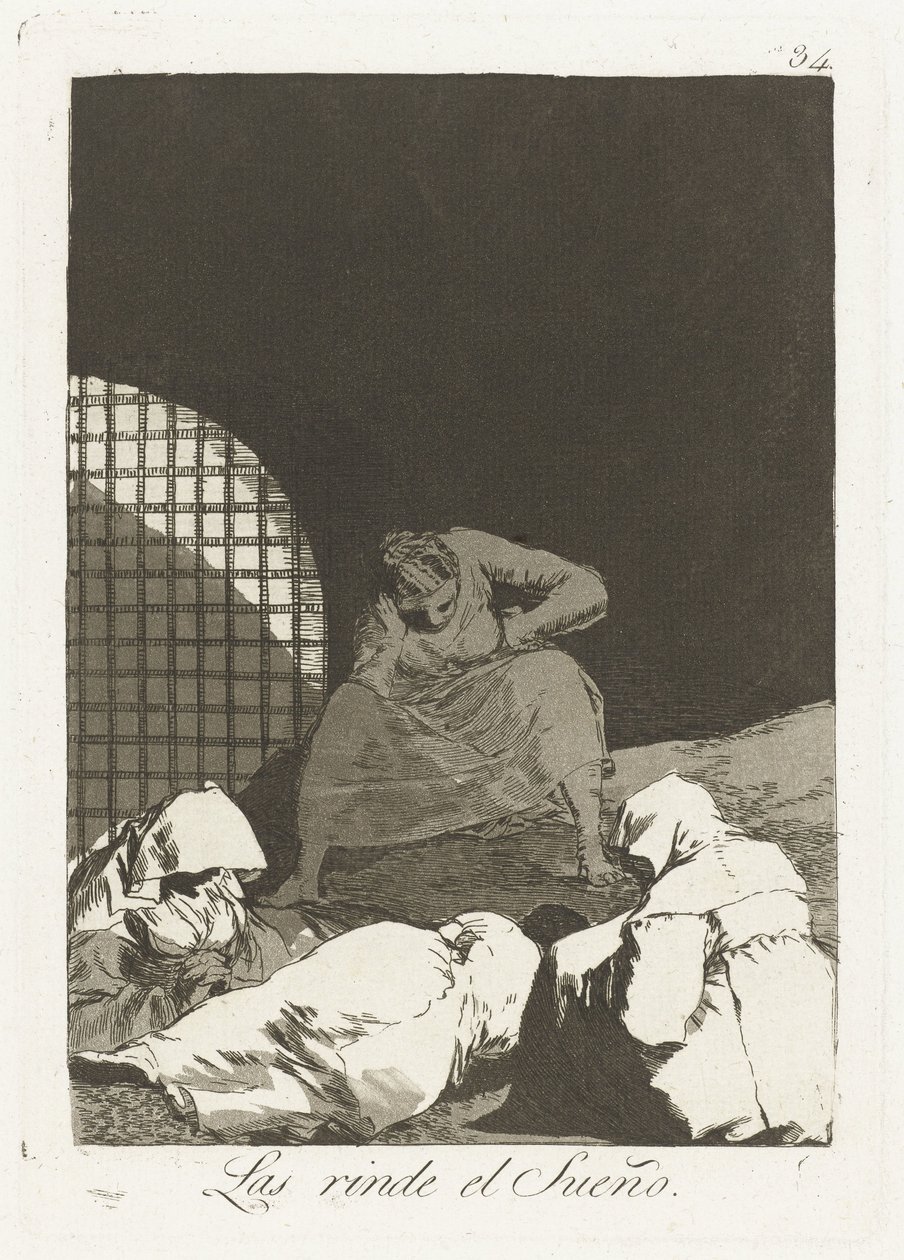 Colto dal sonno (Las rinde el Sueño) da Francisco de Goya