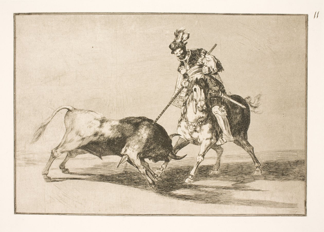 El Cid Campeador infilza un altro toro da Francisco de Goya