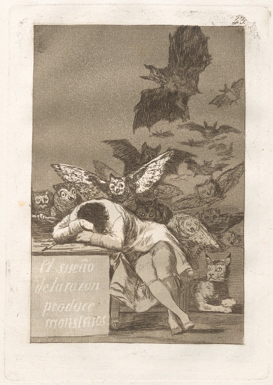 Il sonno della ragione genera mostri da Francisco de Goya
