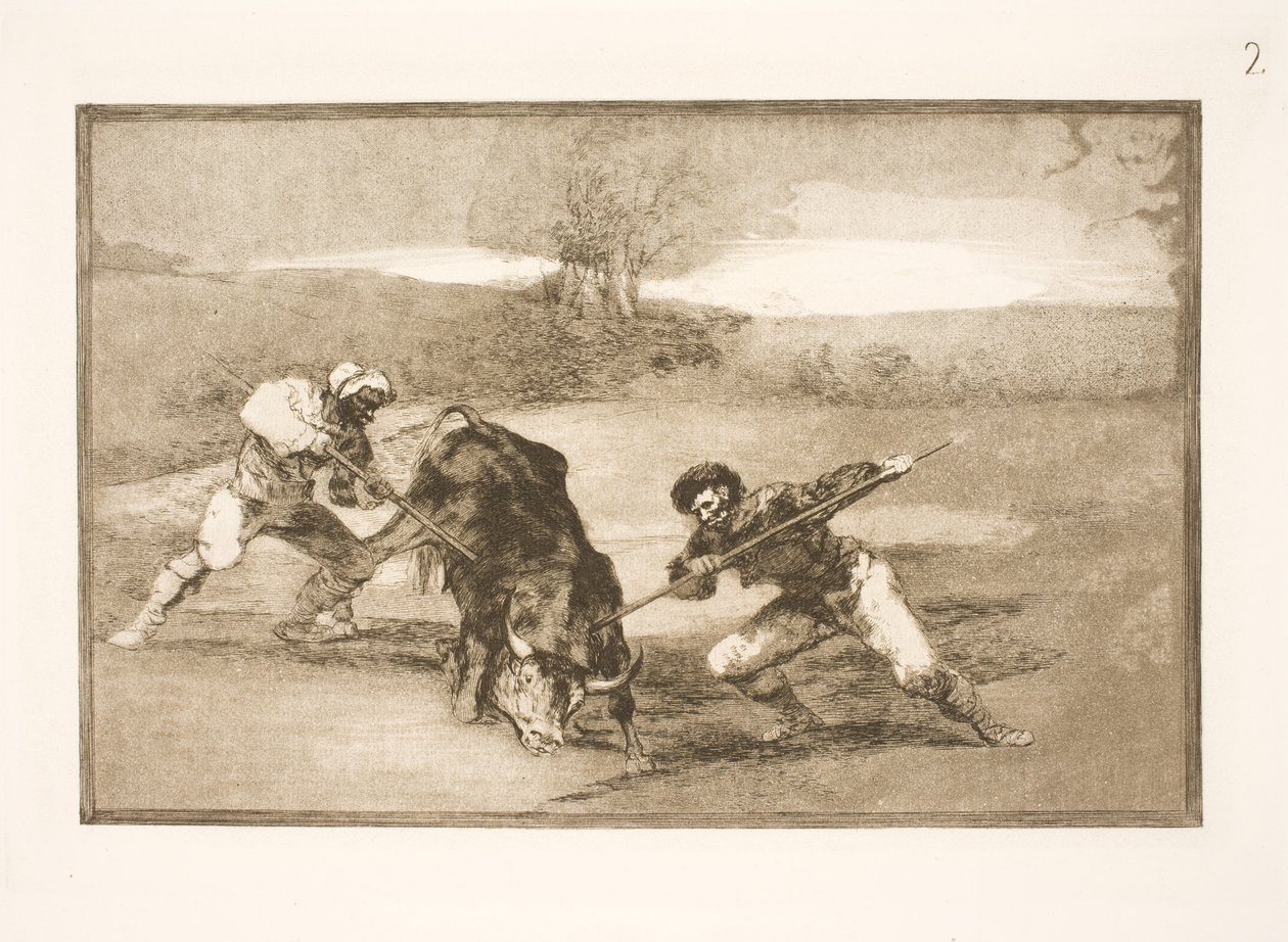Un altro modo di cacciare a piedi da Francisco de Goya