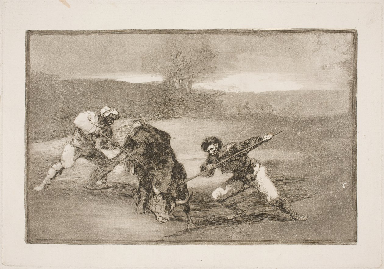 Un altro modo di cacciare a piedi da Francisco de Goya