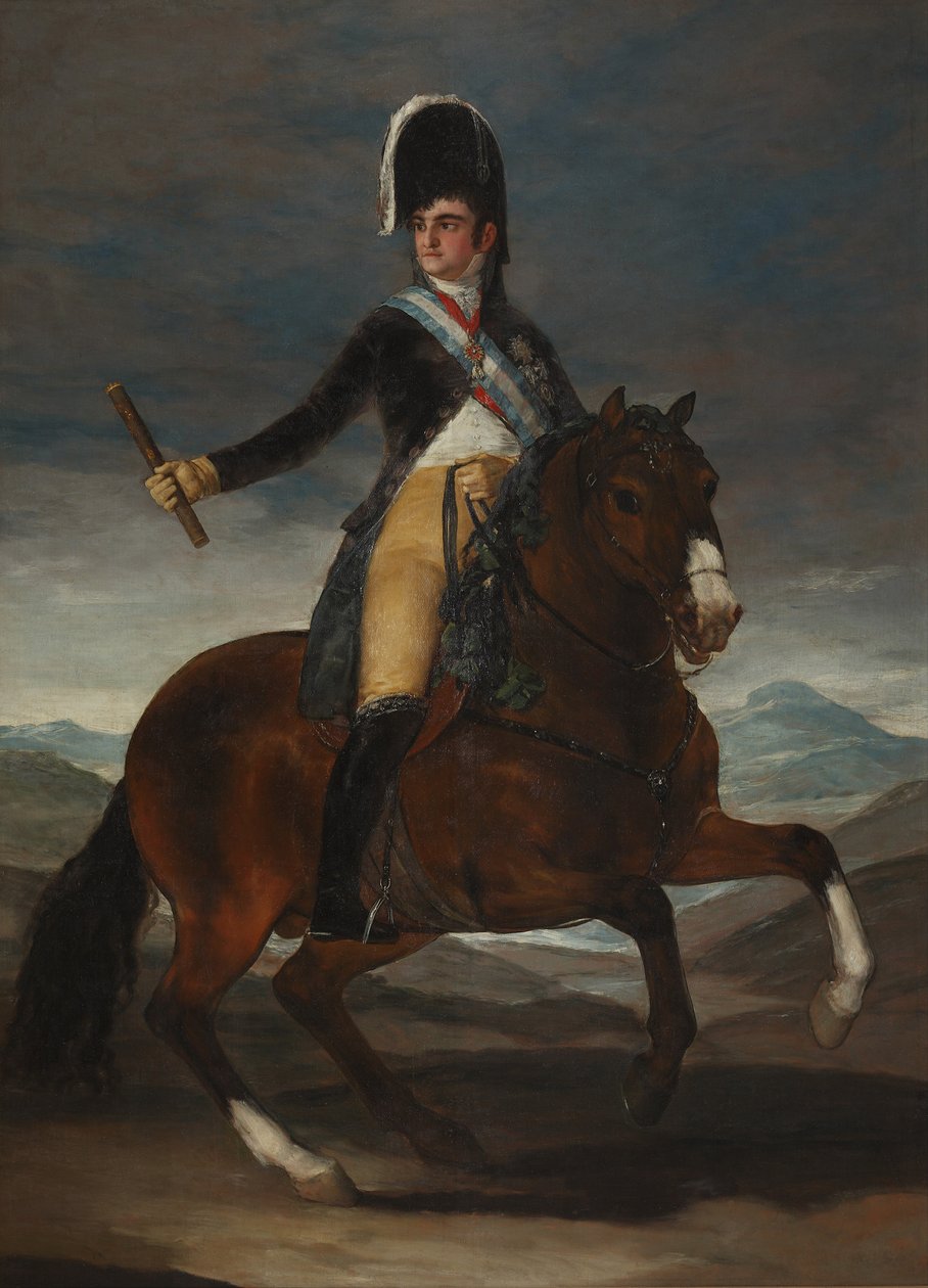 Ritratto equestre di re Ferdinando VII di Spagna da Francisco de Goya