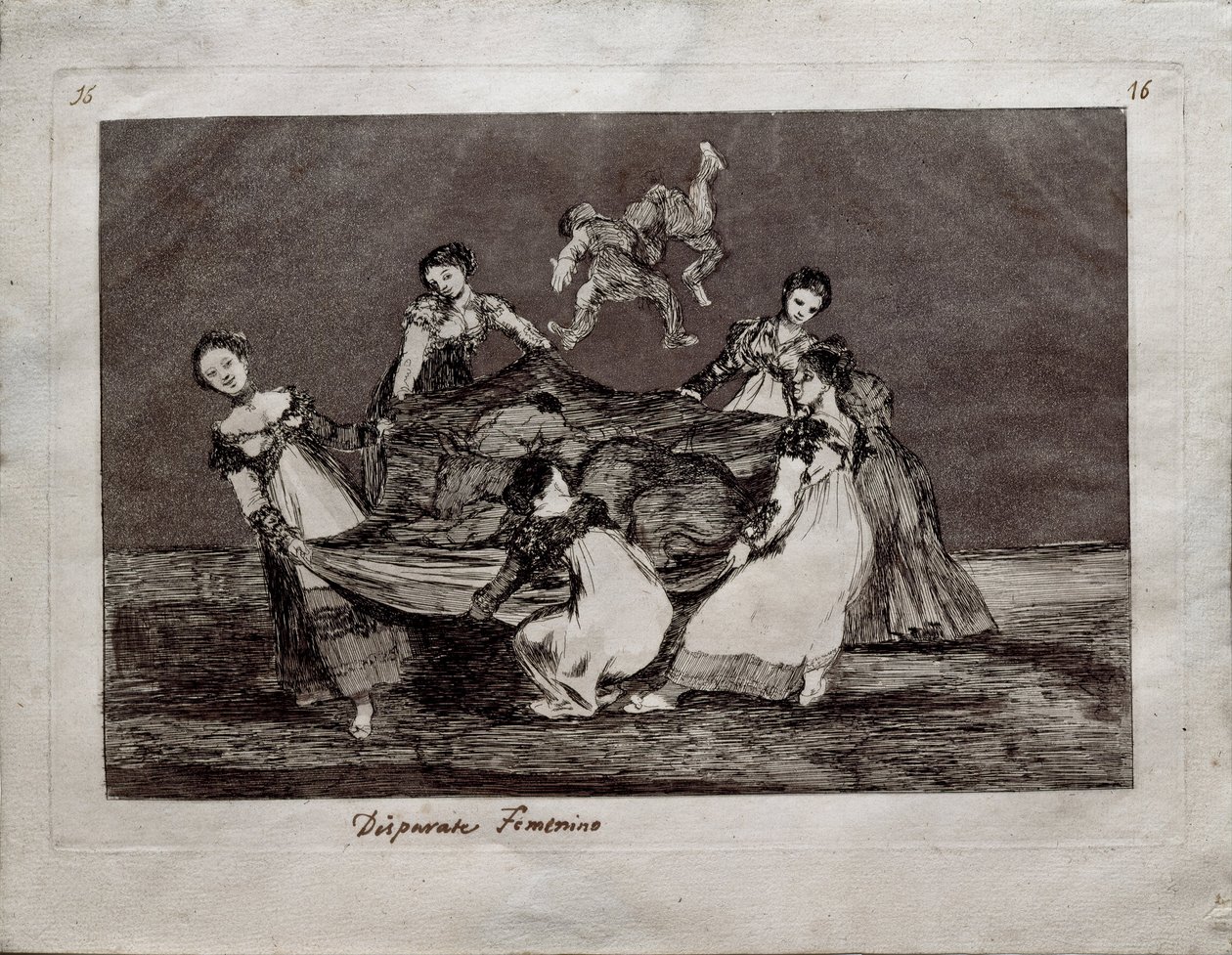 Follia femminile dalla serie Los Disparates da Francisco de Goya