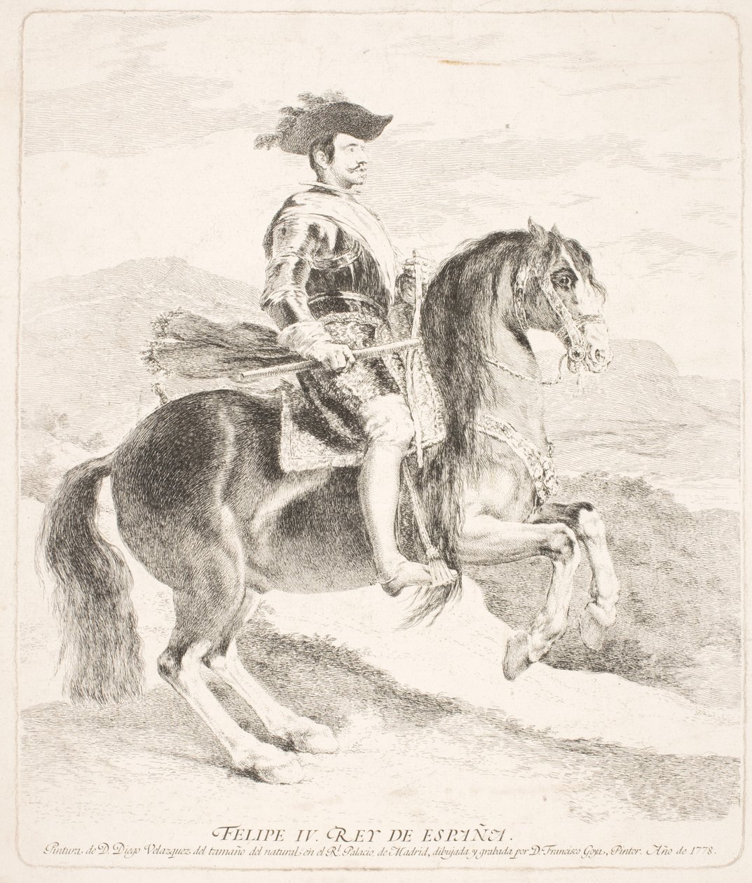 Filippo IV, re di Spagna, a cavallo da Francisco de Goya