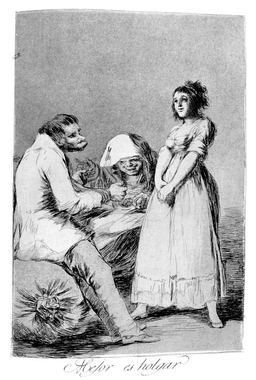 È meglio essere pigri, 1799 da Francisco de Goya