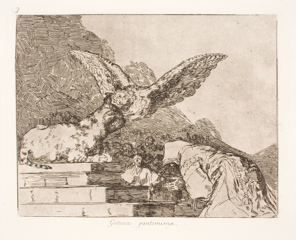 Pantomima dei gatti (73) da Francisco de Goya