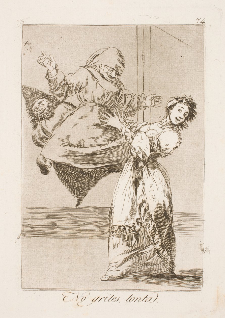 Smettila di urlare, idiota! da Francisco de Goya