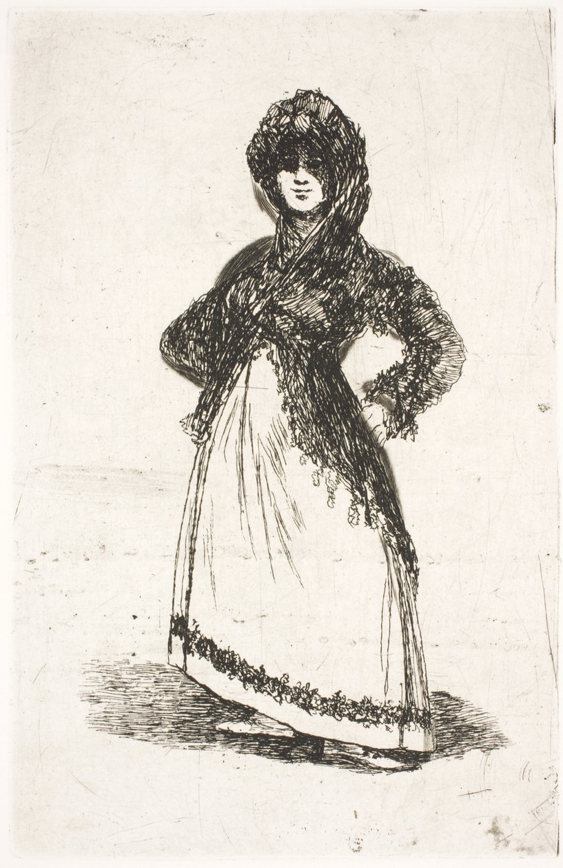 Maja, in piedi da Francisco de Goya