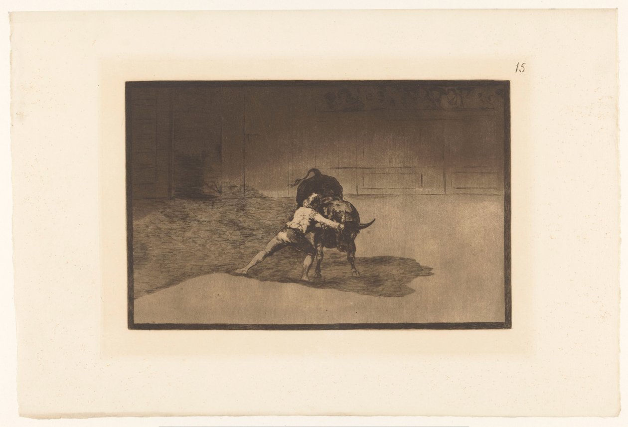 Martincho in combattimento con un toro da Francisco de Goya