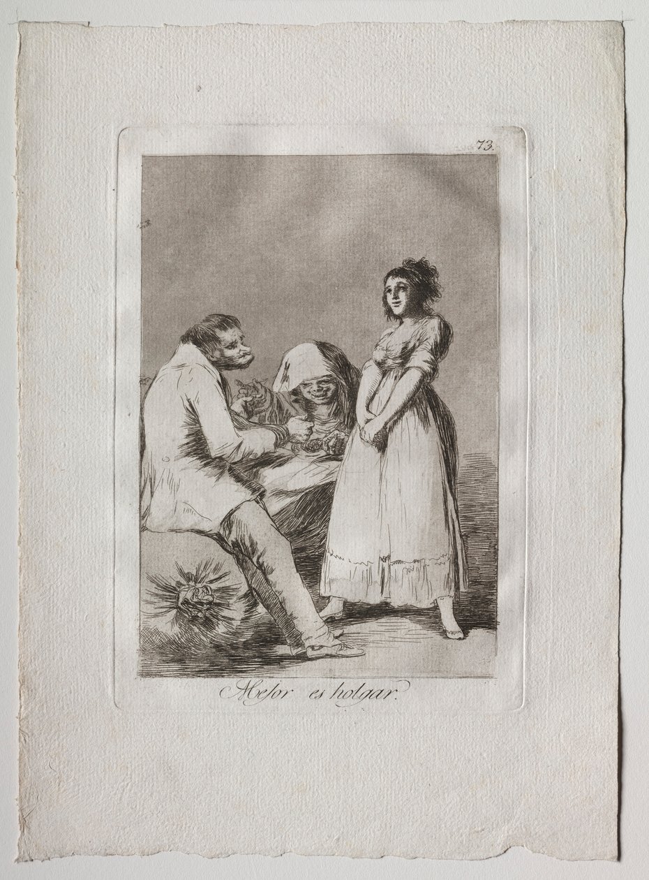 Ochenta Caprichos: È meglio essere pigri, 1793-1798 da Francisco de Goya
