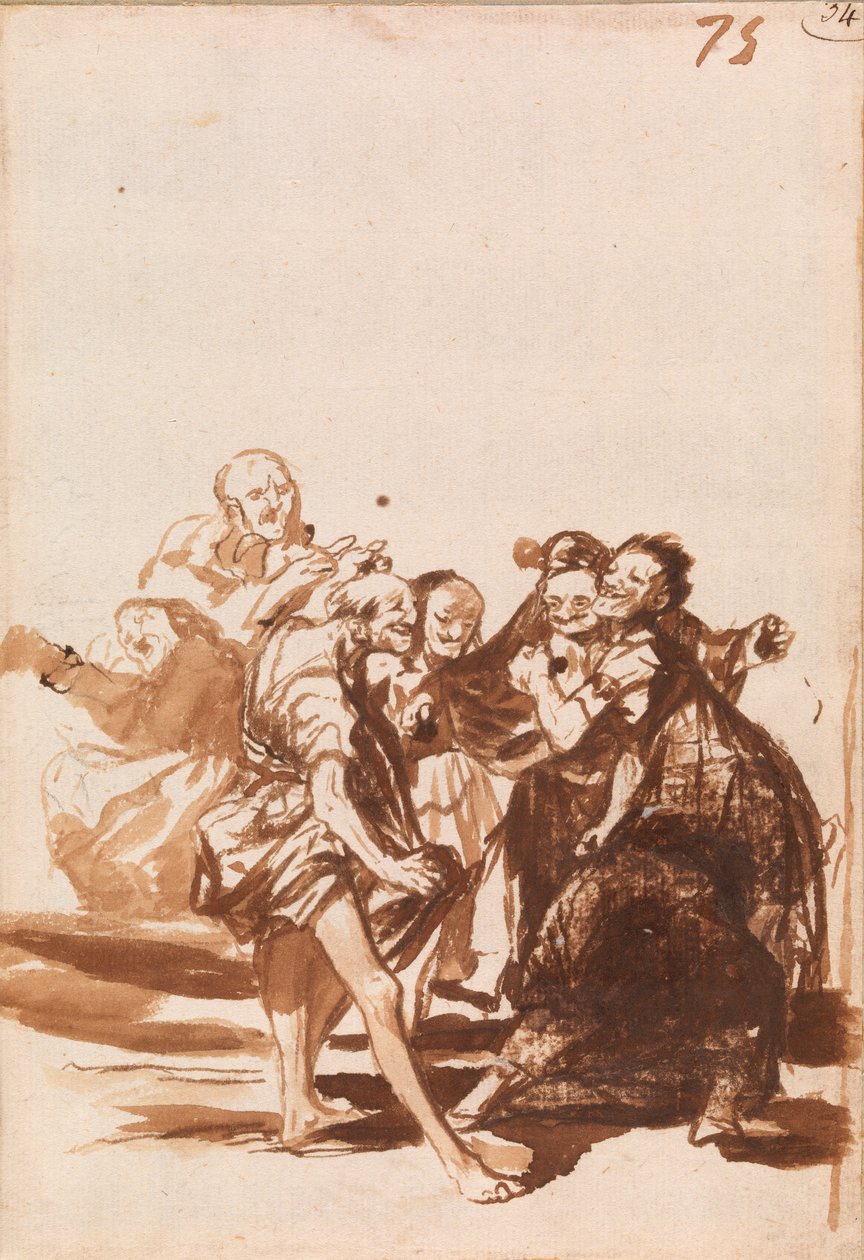 Anziani che Cantano e Ballano da Francisco de Goya