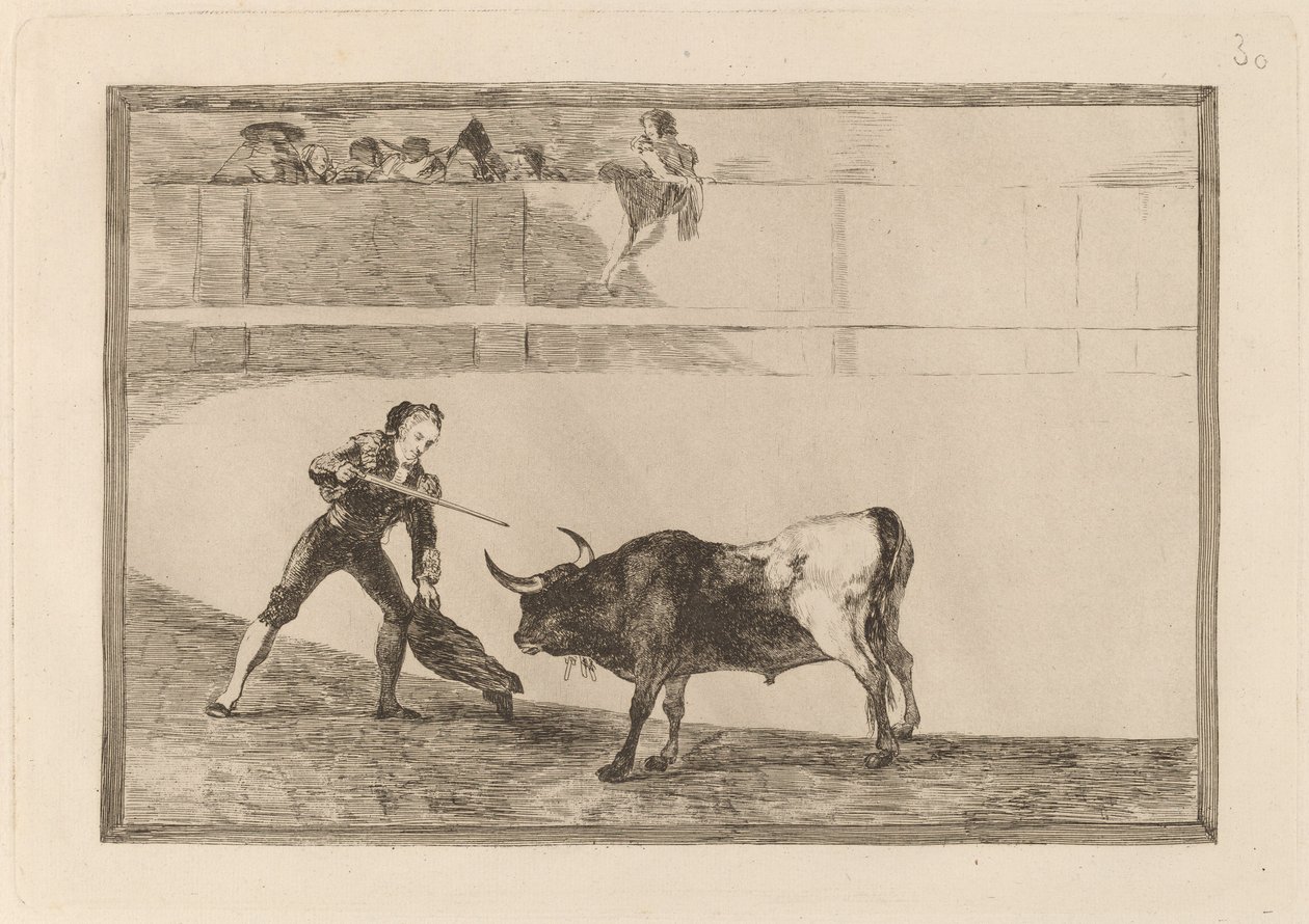 Pedro Romero uccide il toro fermo da Francisco de Goya