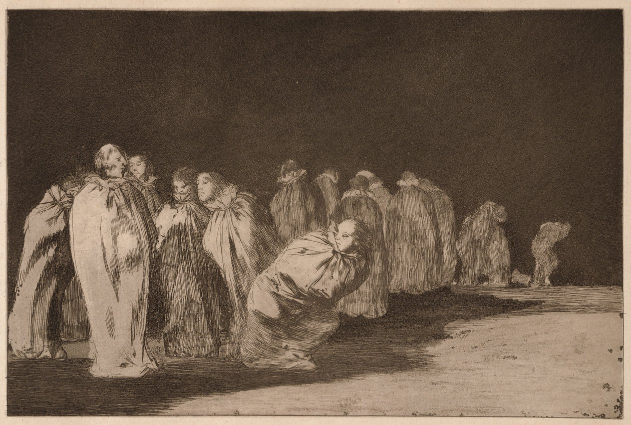 "La gente di Sacks" (Los ensacados), dalla serie "Los Disparates" da Francisco de Goya