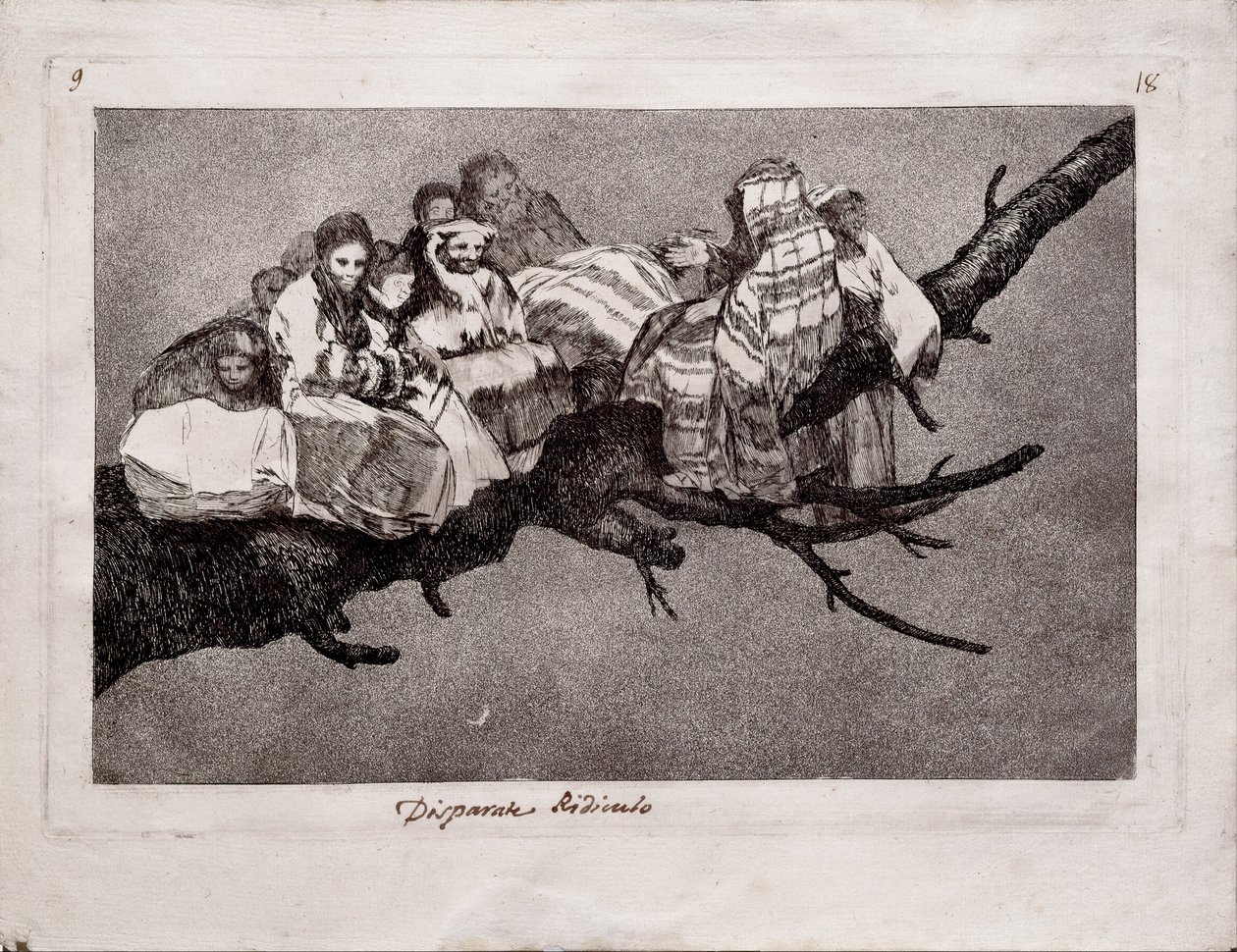 Follia ridicola dalla serie Los Disparates, 1815-1819 da Francisco de Goya