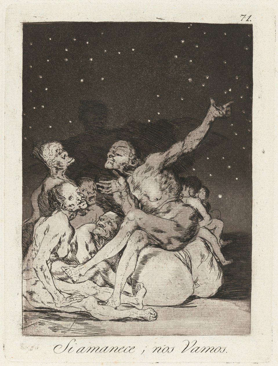Se amanece; nos vamos da Francisco de Goya