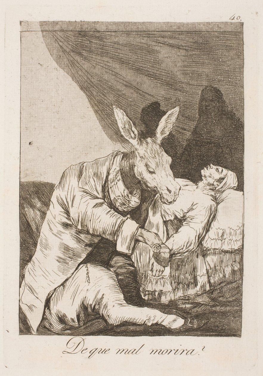 Il medico lo ucciderà o la malattia? da Francisco de Goya
