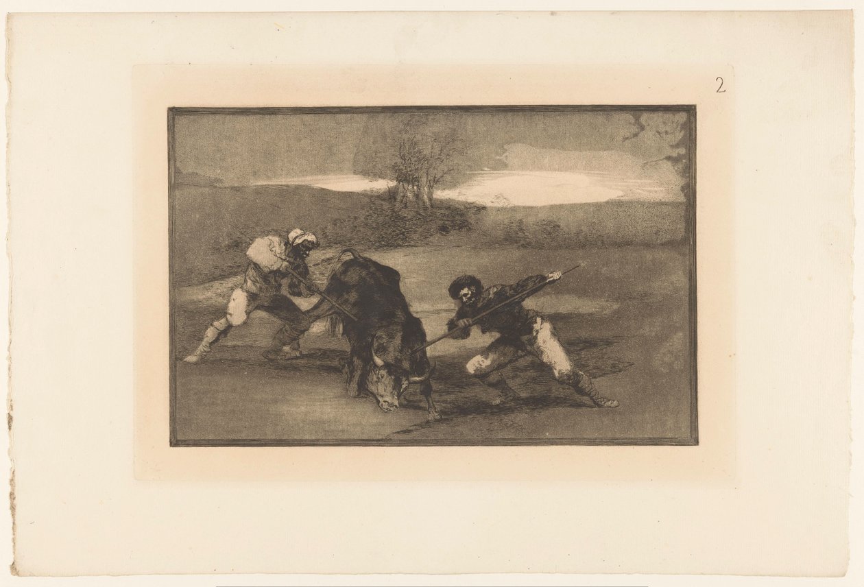 Caccia ai tori a piedi da Francisco de Goya