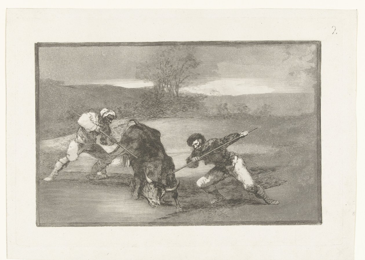 Caccia al toro a piedi da Francisco de Goya