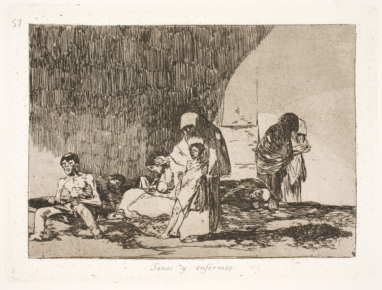 Sani e malati (57) da Francisco de Goya