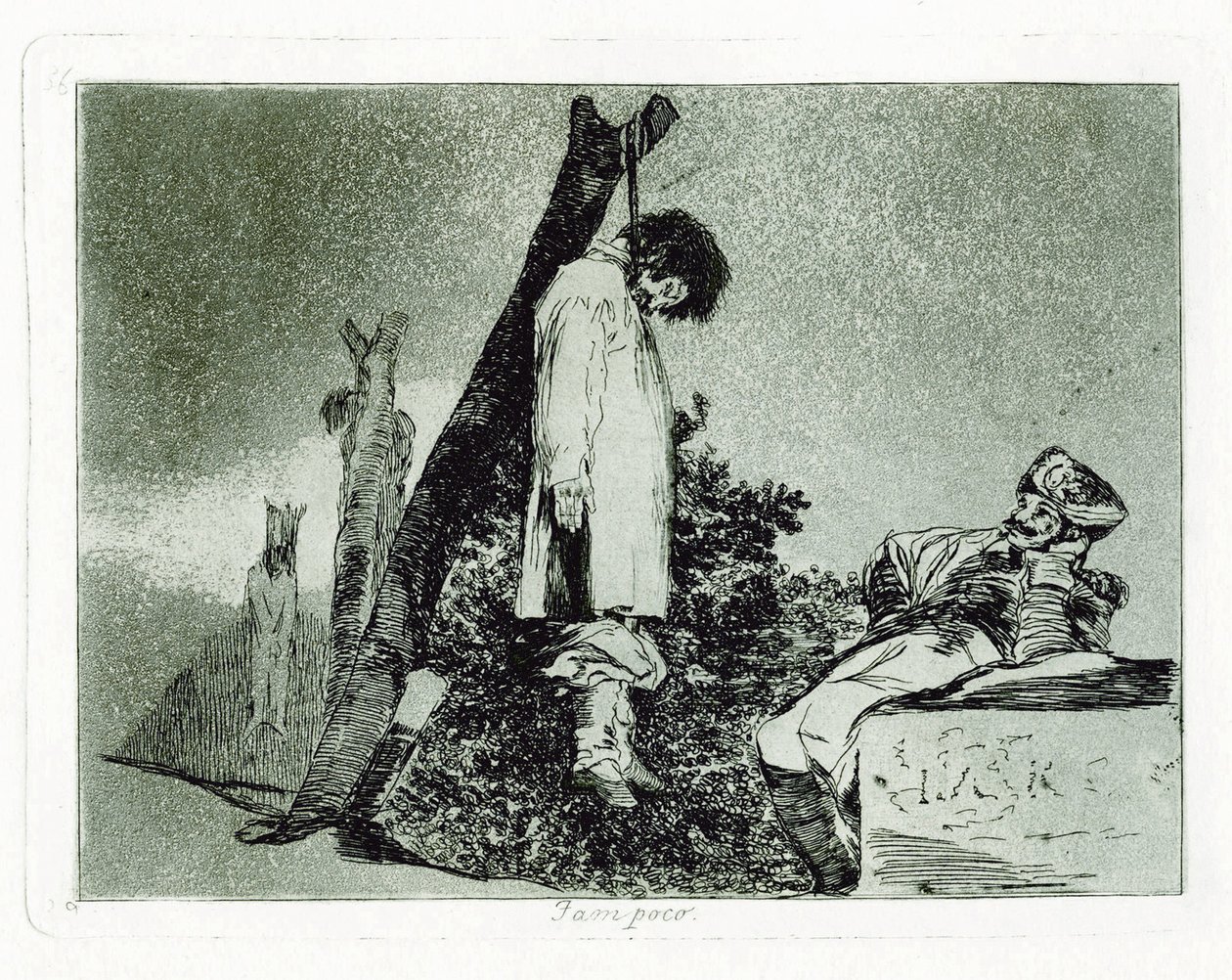 Tampoco Nor questo. Tavola 36 da I disastri della guerra Los Desastros de la Guerra, 1810-1820 da Francisco de Goya