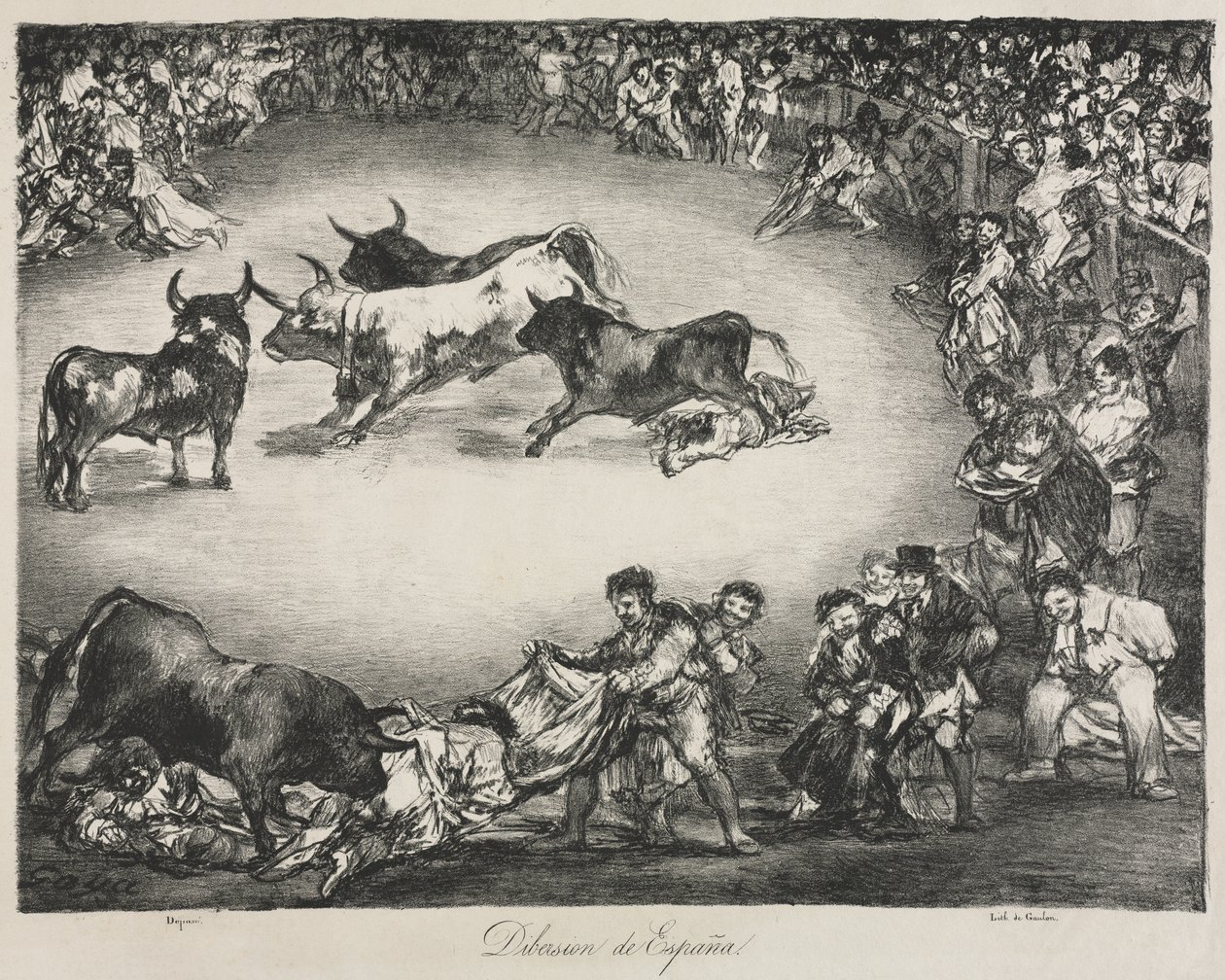 I tori di Bordeaux: intrattenimento spagnolo da Francisco de Goya