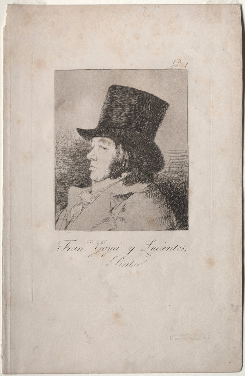 I Capricci: Ritratto di Goya da Francisco de Goya