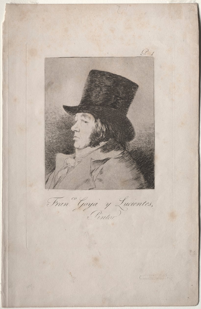 I Capricci: Ritratto di Goya da Francisco de Goya
