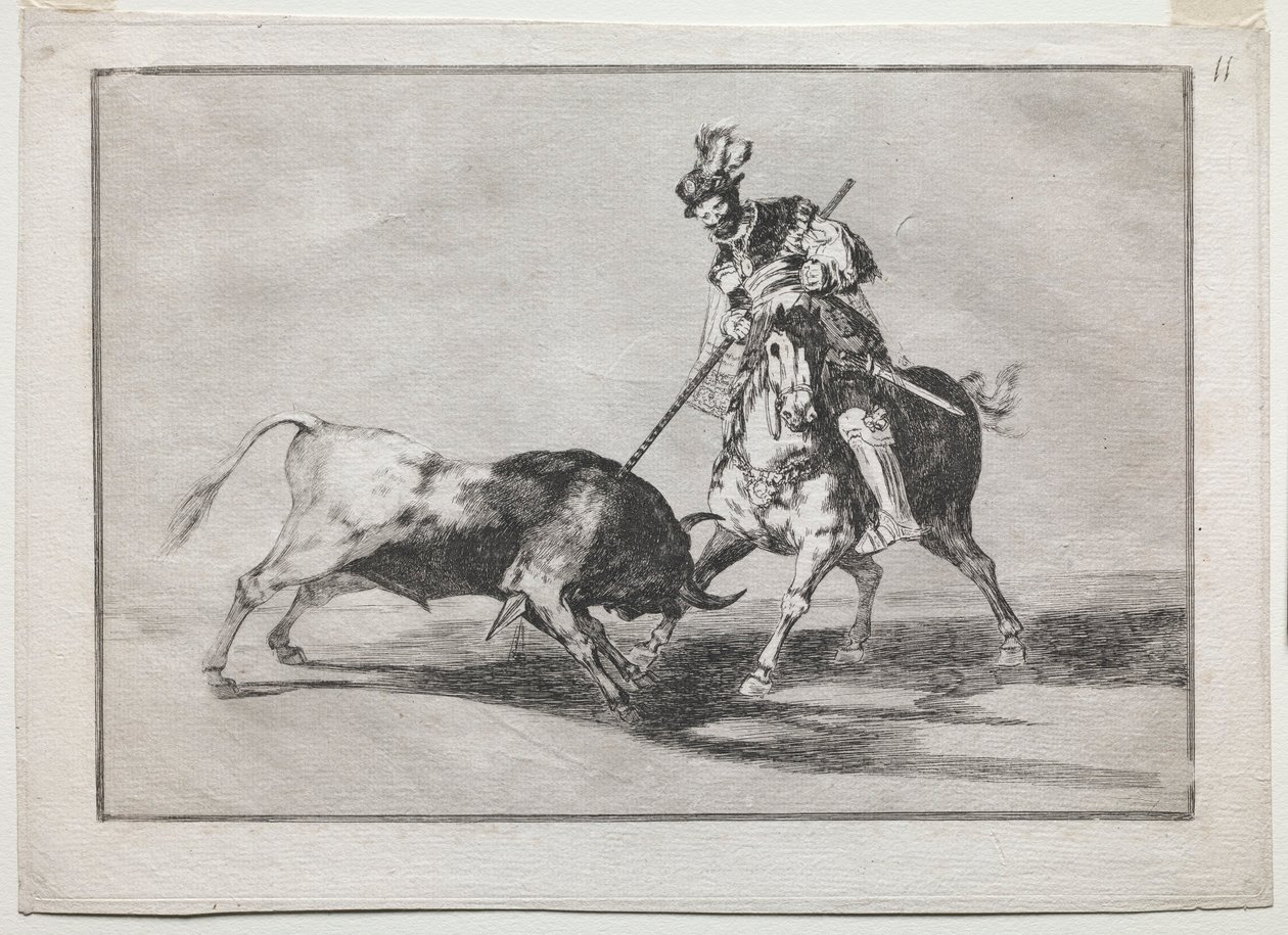 Il Cid Campeador infilza un altro toro, 1815-1816 da Francisco de Goya