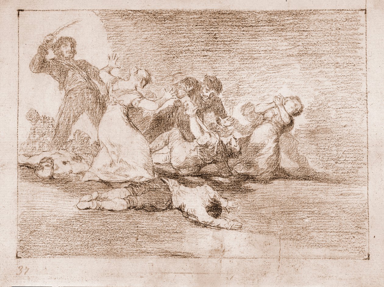 I disastri della guerra: Profitto infame (disegno preparatorio) da Francisco de Goya