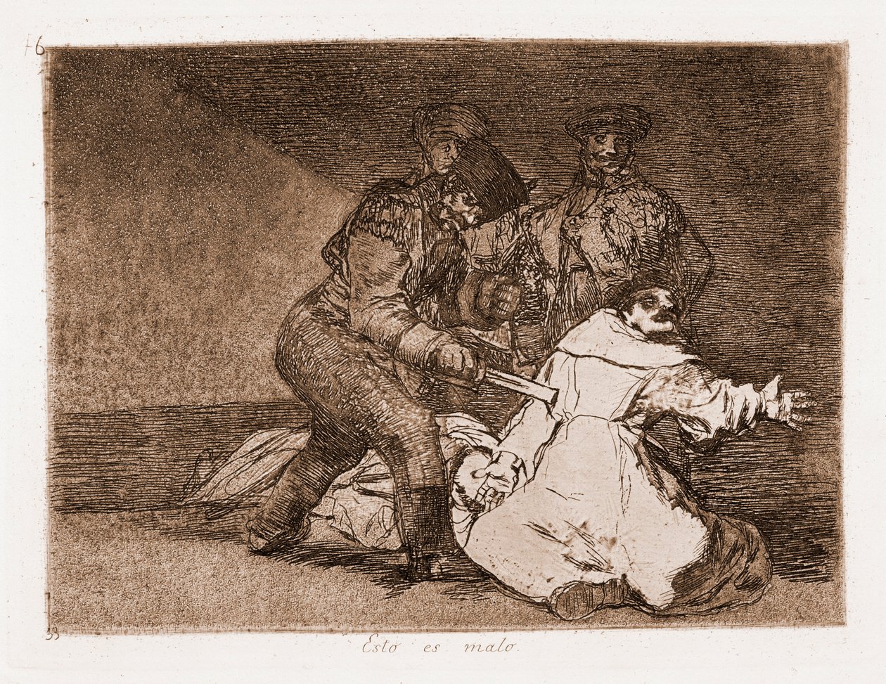 I disastri della guerra: Questo è male (incisione dal disegno preparatorio) da Francisco de Goya