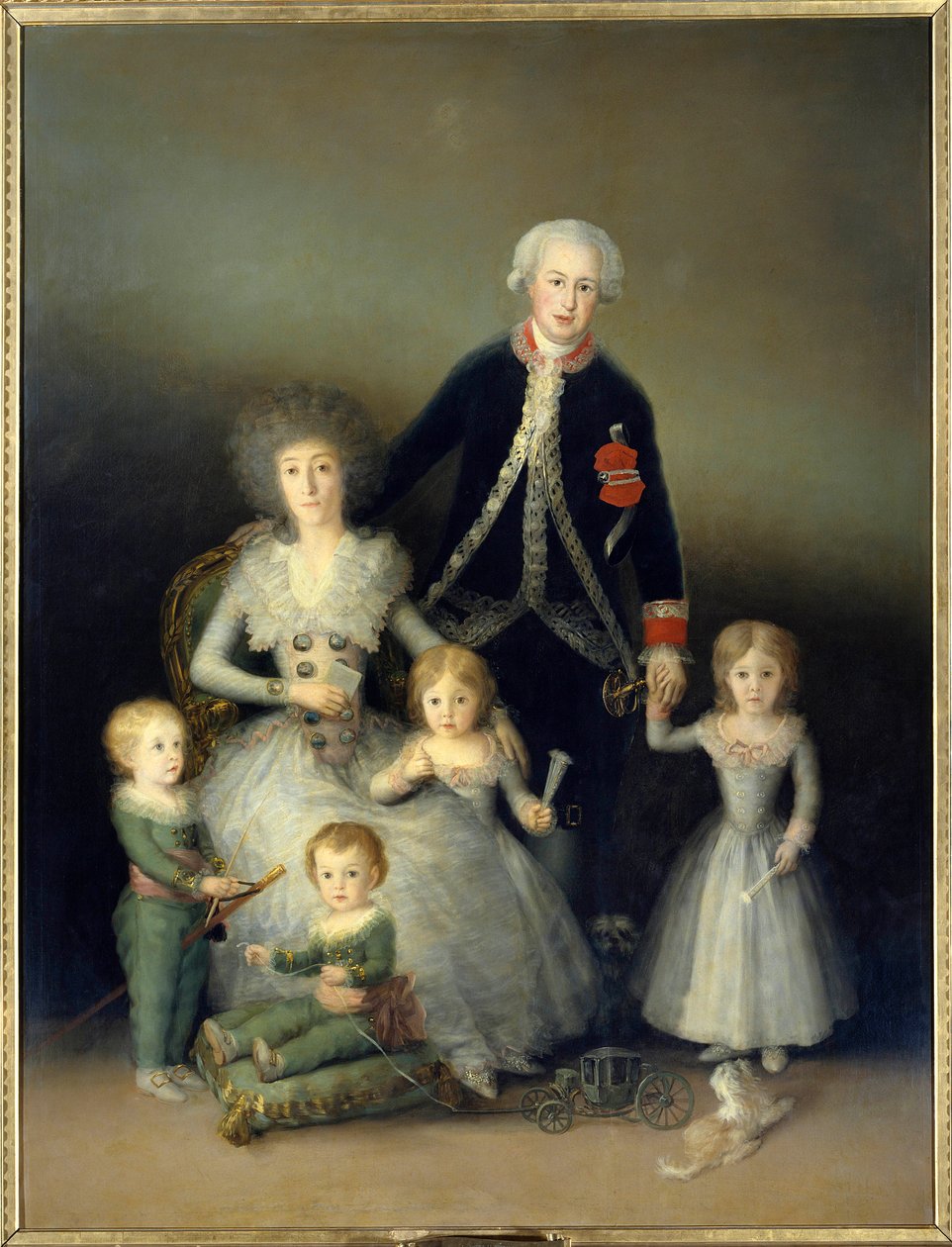 Il Duca di Osuna, Pedro de Alcantara e la sua famiglia, dipinto di Francisco de Goya y Lucientes (1746-1828). 1788. Madrid, Museo del Prado da Francisco de Goya