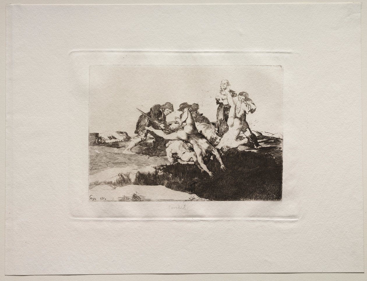 Gli orrori della guerra: Carità, 1810 da Francisco de Goya