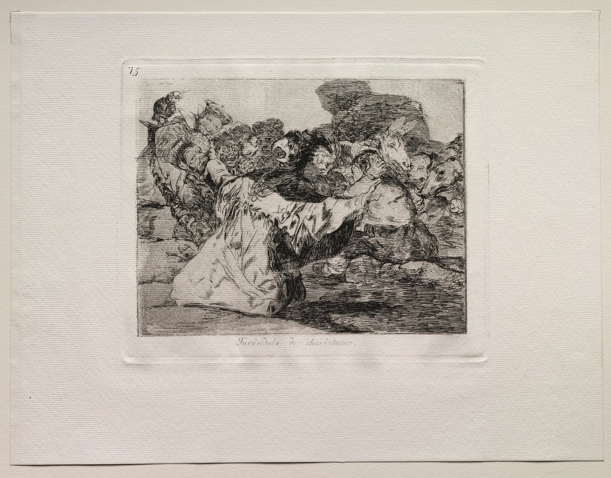 Gli orrori della guerra: spettacolo dei ciarlatani da Francisco de Goya