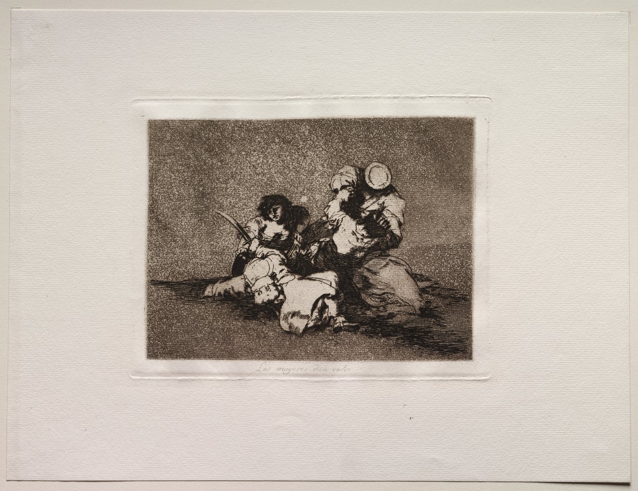 Gli orrori della guerra: Le donne danno coraggio da Francisco de Goya