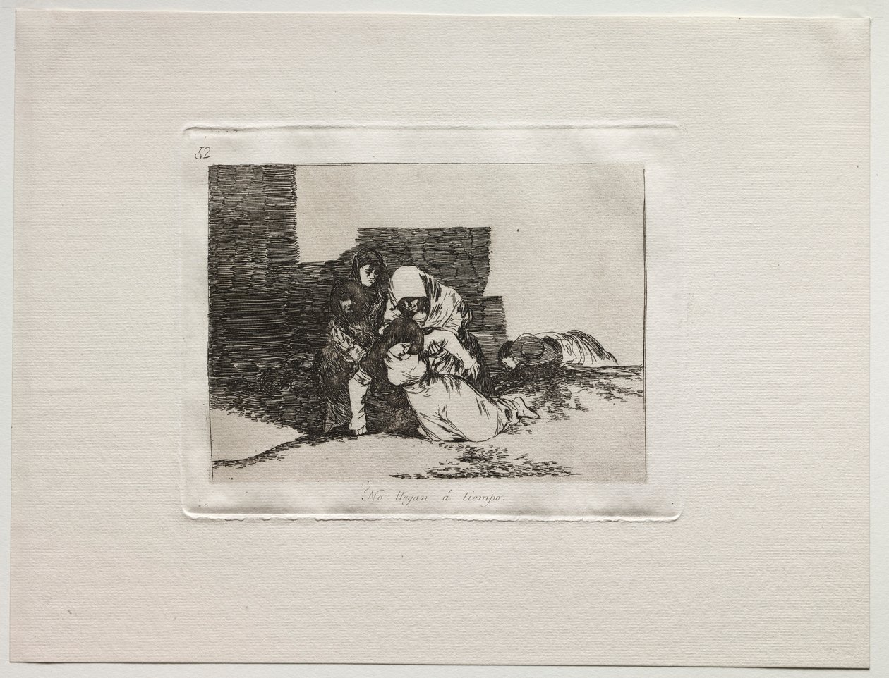 Gli orrori della guerra: Non arrivano in tempo da Francisco de Goya