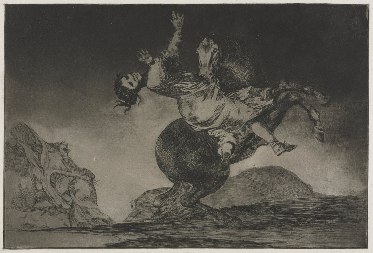 I Proverbi: Il ladro di cavalli, 1864 da Francisco de Goya