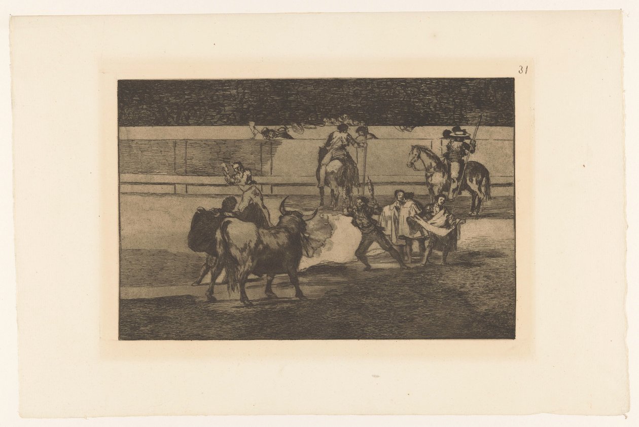 Torero con banderillas infuocate da Francisco de Goya