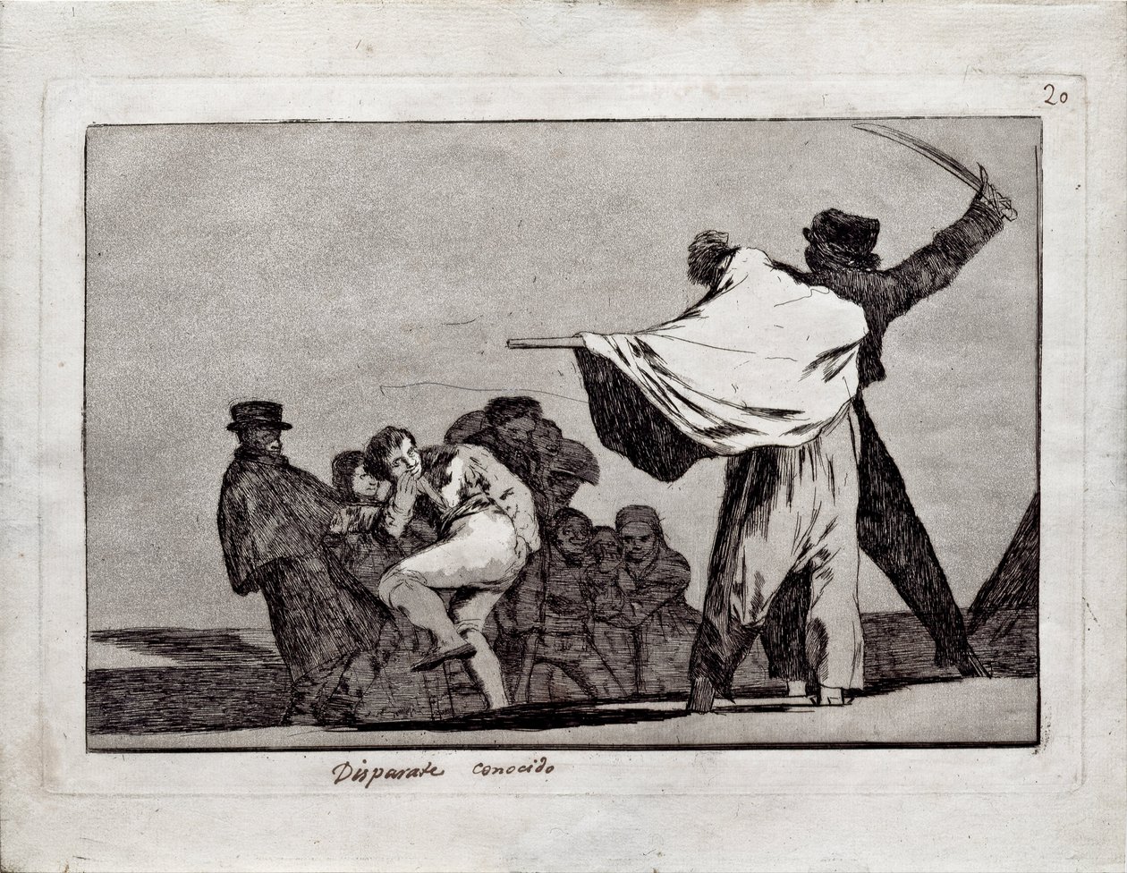 Follia Ben Conosciuta dalla serie Los Disparates Follies, 1815-1819 da Francisco de Goya