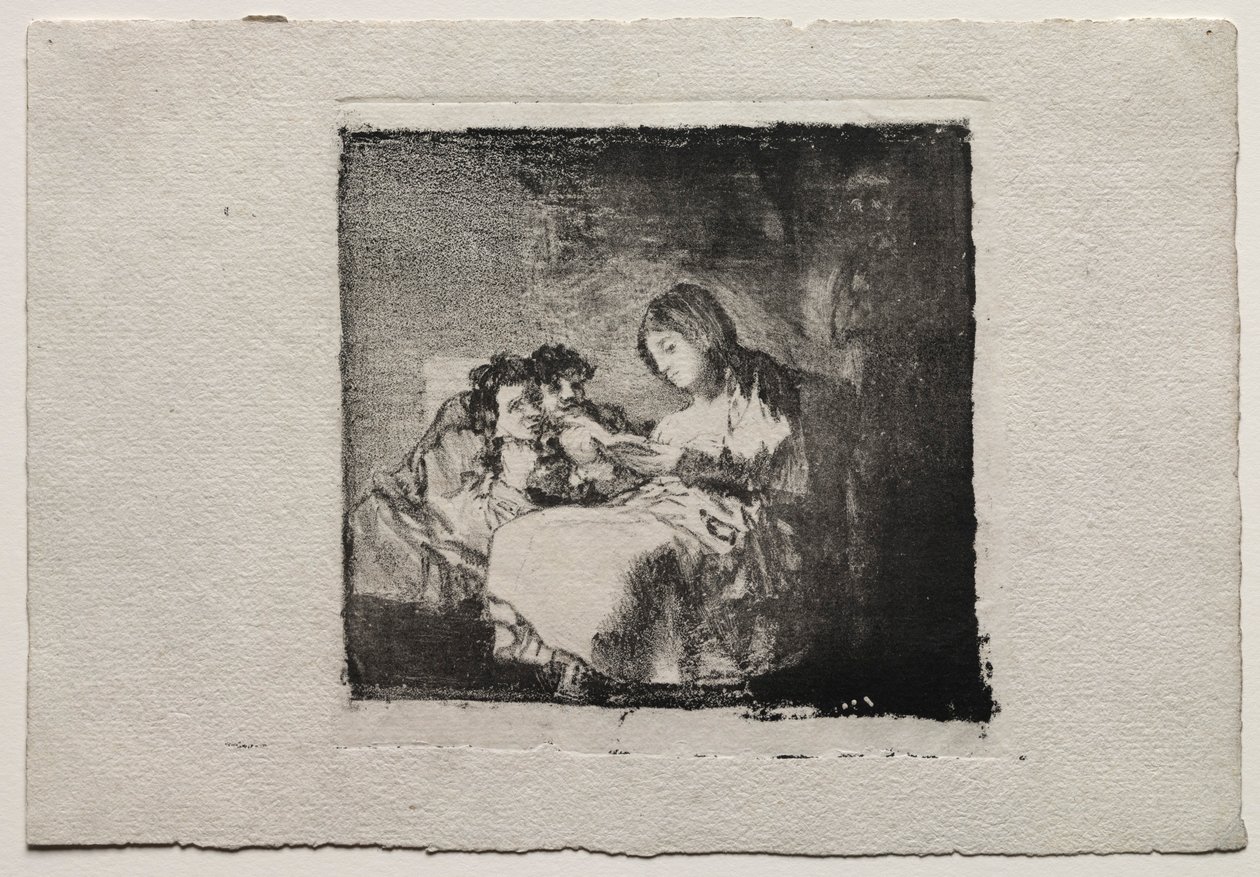 Donna che legge a due bambini, 1824-1825 da Francisco de Goya