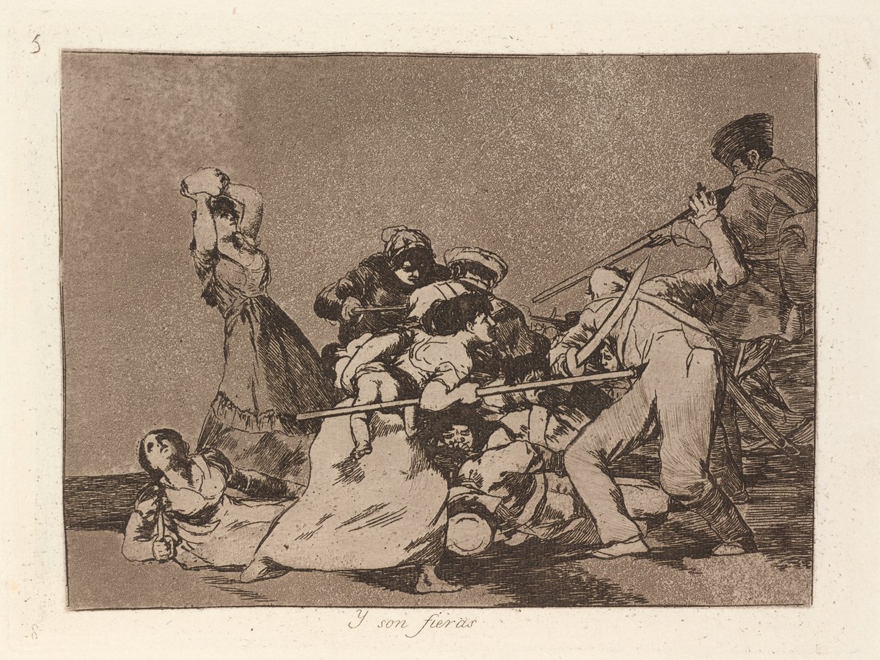 E sono come bestie selvagge da Francisco de Goya