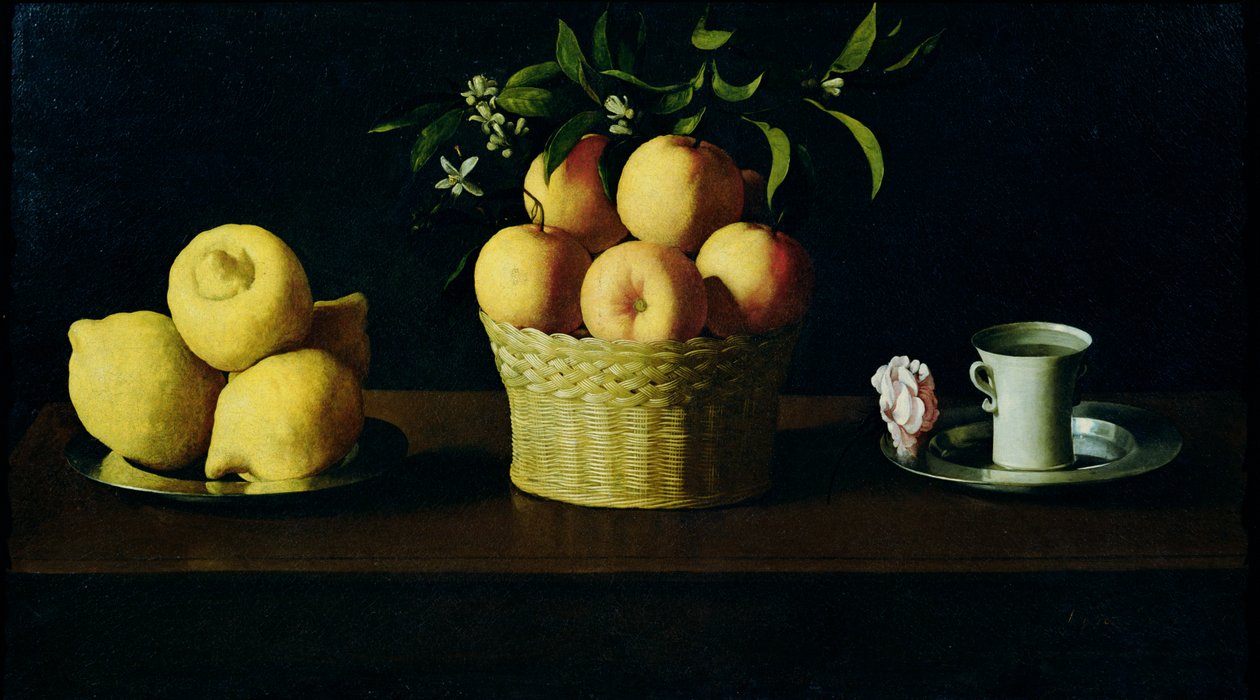 Natura morta con limoni, arance e una rosa da Francisco de Zurbaran