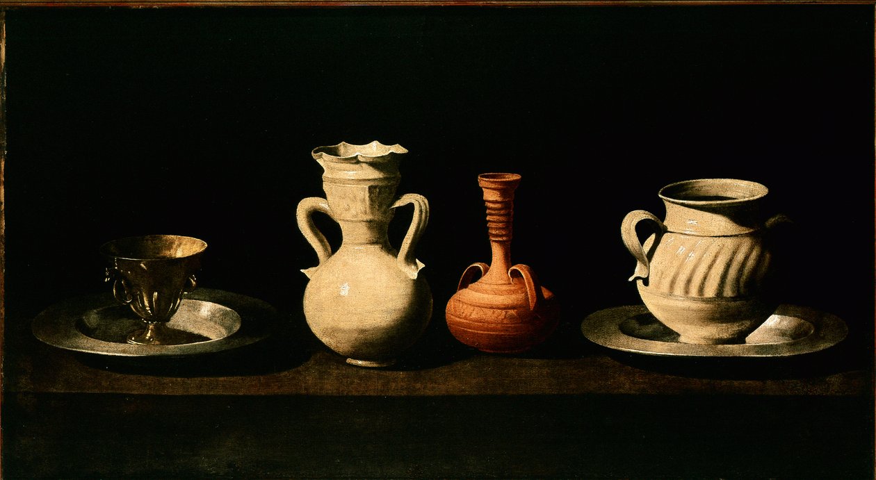 Natura morta: brocche, pentole da Francisco de Zurbaran