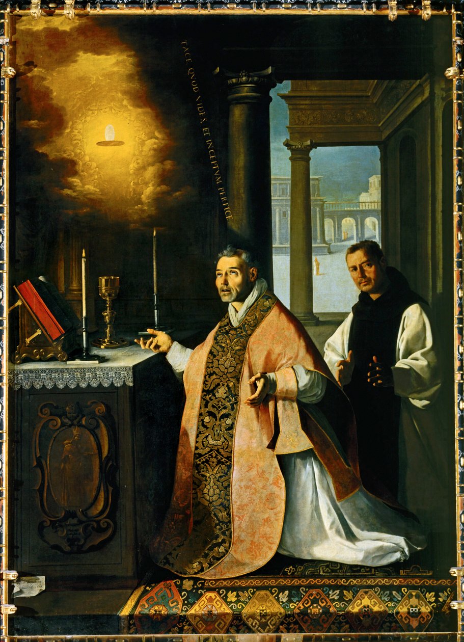 Il sacerdote Cabanuelas di Toledo celebra la Santa Messa nel 1420... (dipinto su tela) da Francisco de Zurbaran