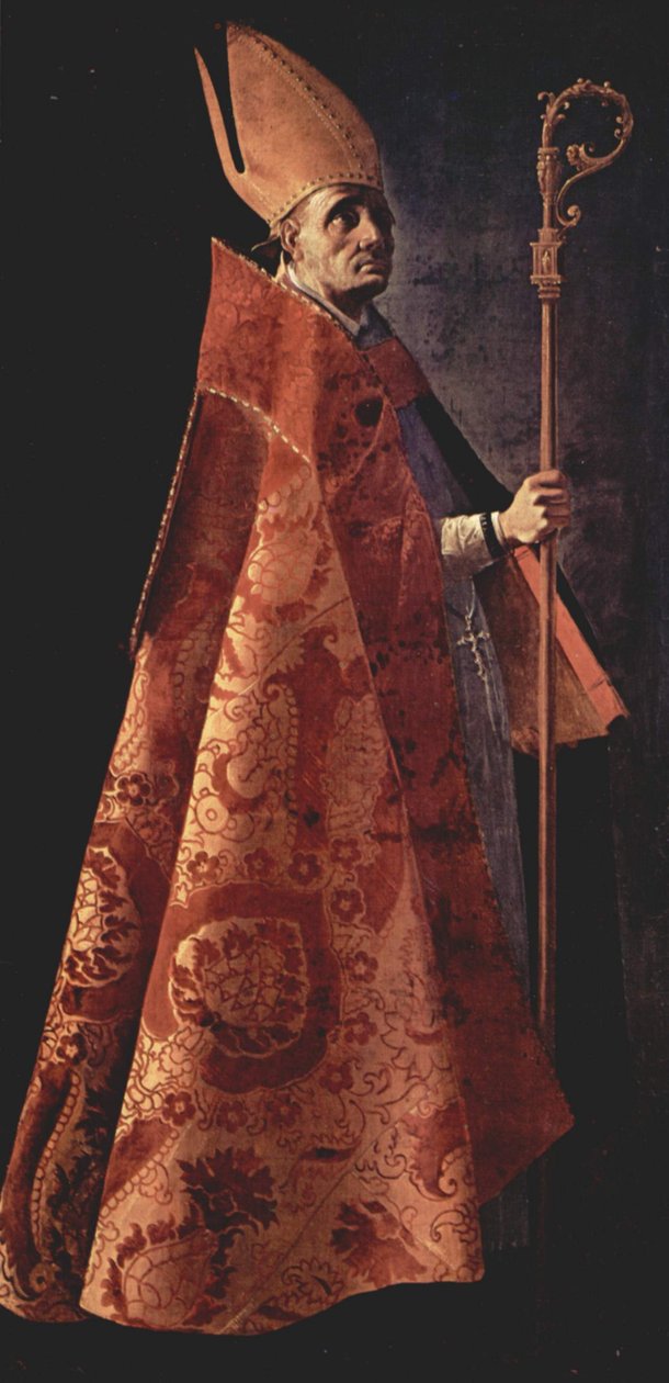 Spagnolo: Santo Obispo Saint Ambrose da Francisco de Zurbaran