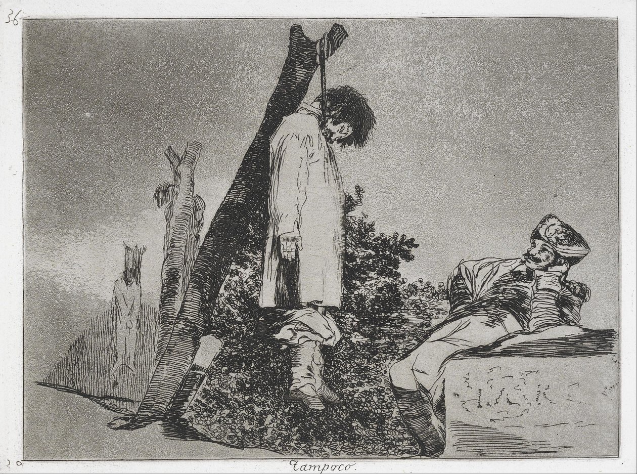 Non (in questo caso) neanche (Tampoco) dalla serie I disastri della guerra (Los Desastres de la Guerra) da Francisco de Goya