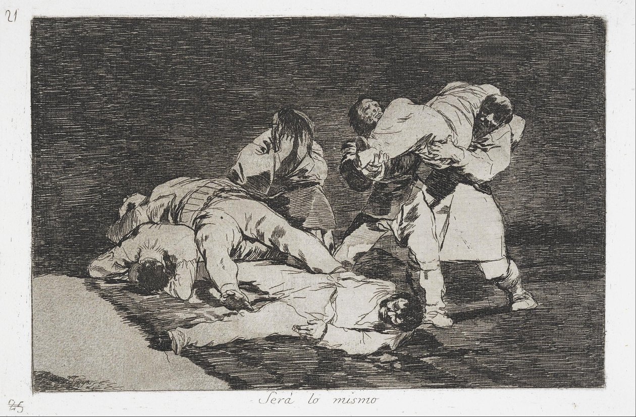 Lo stesso (Será lo mismo) dalla serie I disastri della guerra (Desastres de la Guerra) da Francisco de Goya