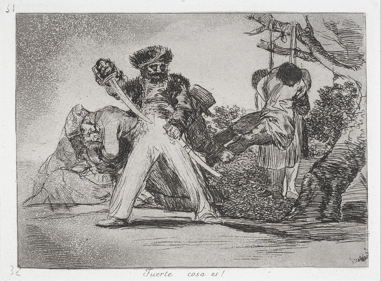 Questo è troppo! (Fuerte cosa es!) dalla serie I disastri della guerra (Los Desastres de la Guerra) da Francisco de Goya