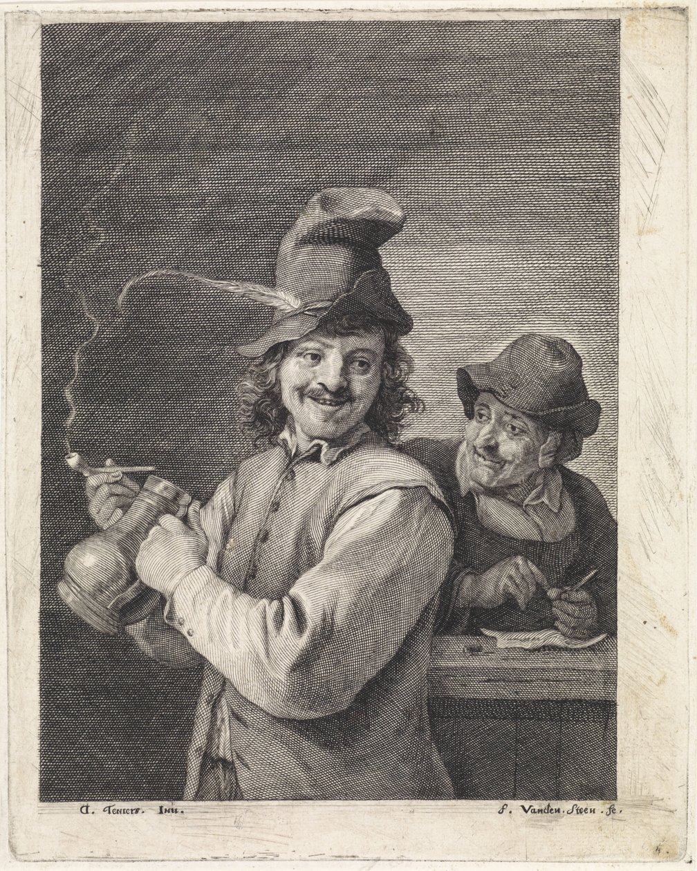 Contadino con brocca e pipa da Franciscus van der Steen